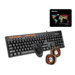 Meetion MT-C105 Keyboard, Mouse and Speaker Combo Pack + free gift mouse pad
